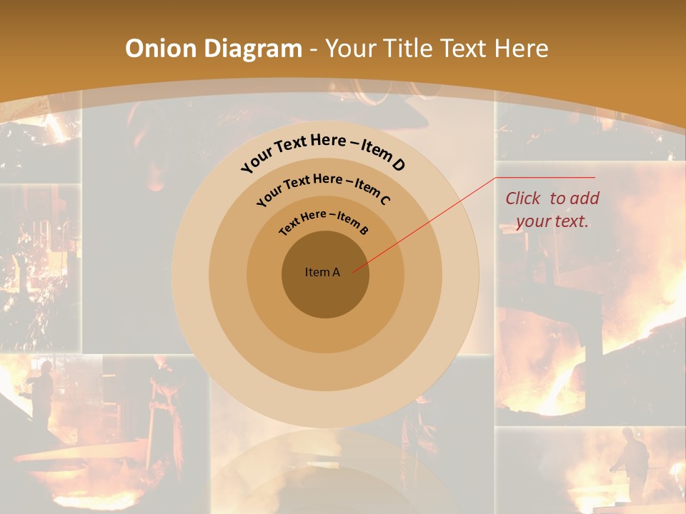 Work Place Orange Pour PowerPoint Template