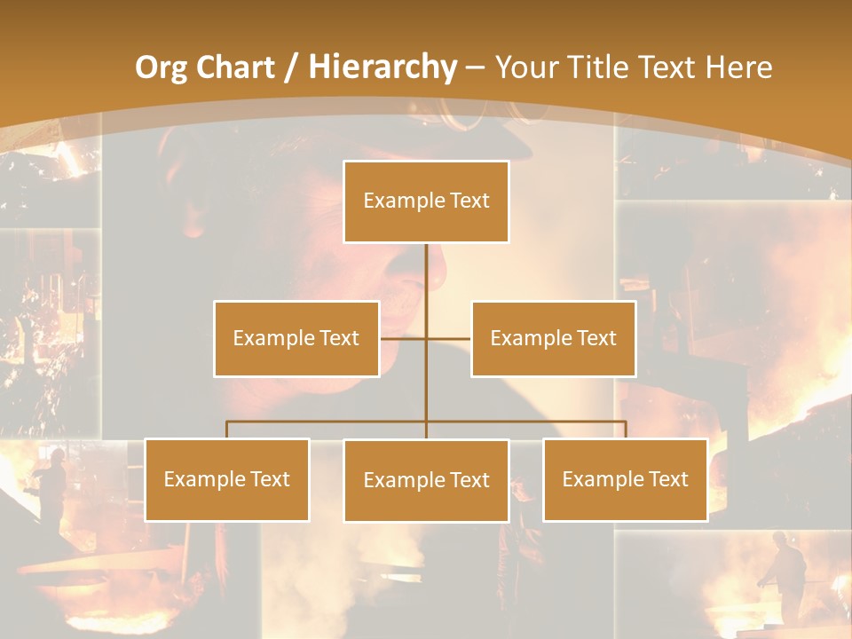 Work Place Orange Pour PowerPoint Template