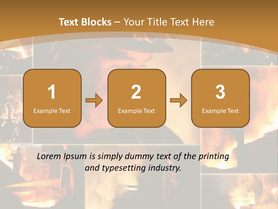 Work Place Orange Pour PowerPoint Template