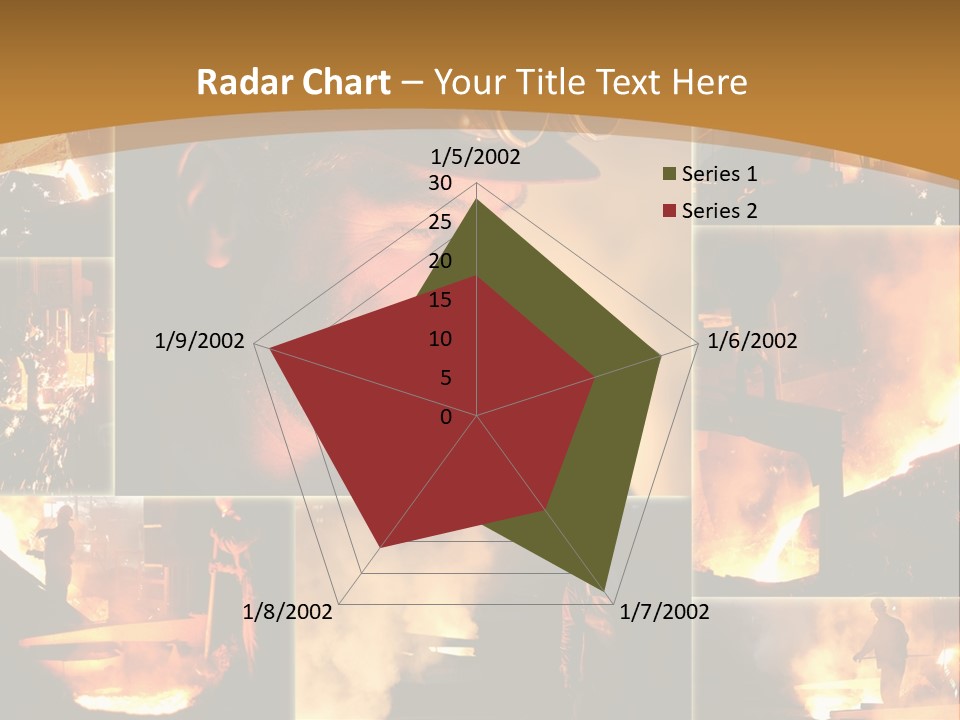 Work Place Orange Pour PowerPoint Template