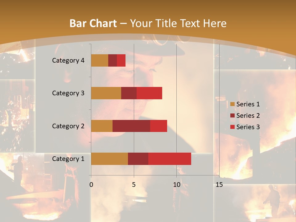 Work Place Orange Pour PowerPoint Template