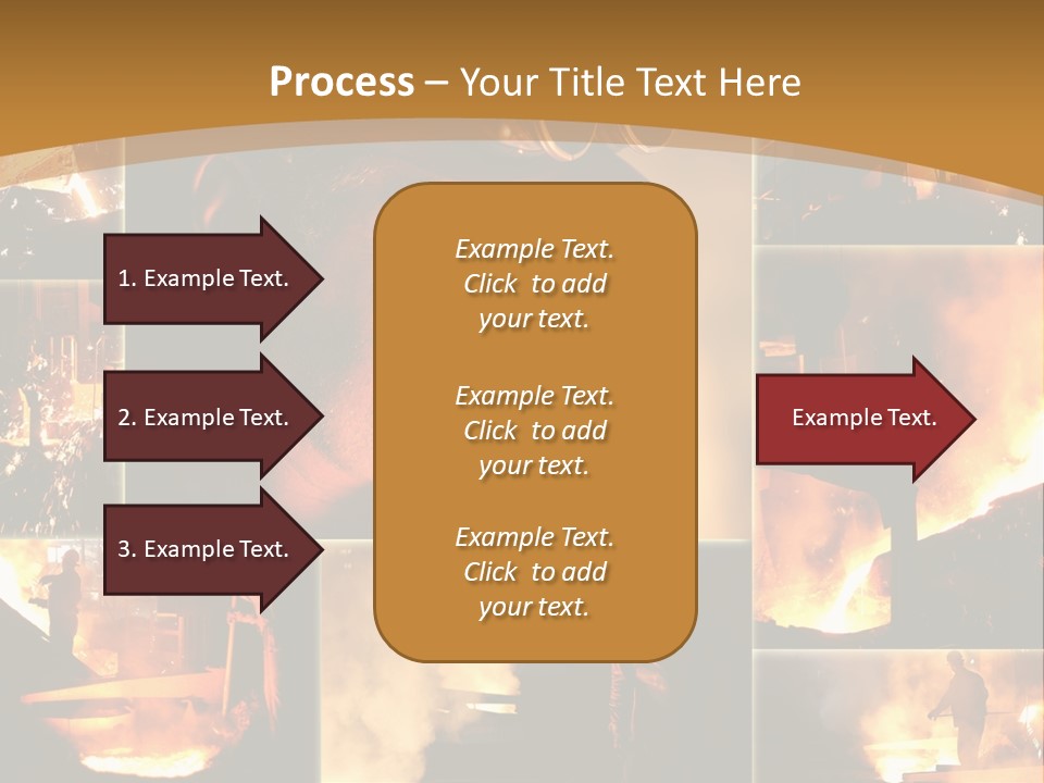 Work Place Orange Pour PowerPoint Template