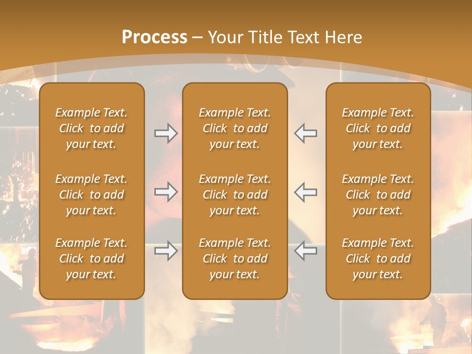 Work Place Orange Pour PowerPoint Template