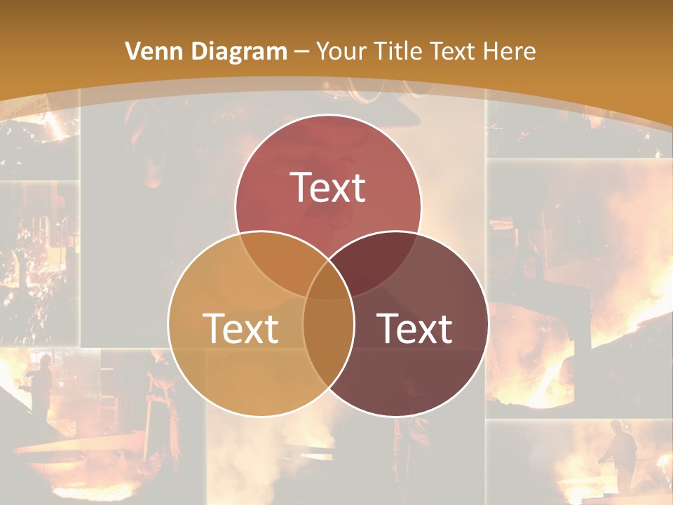 Work Place Orange Pour PowerPoint Template