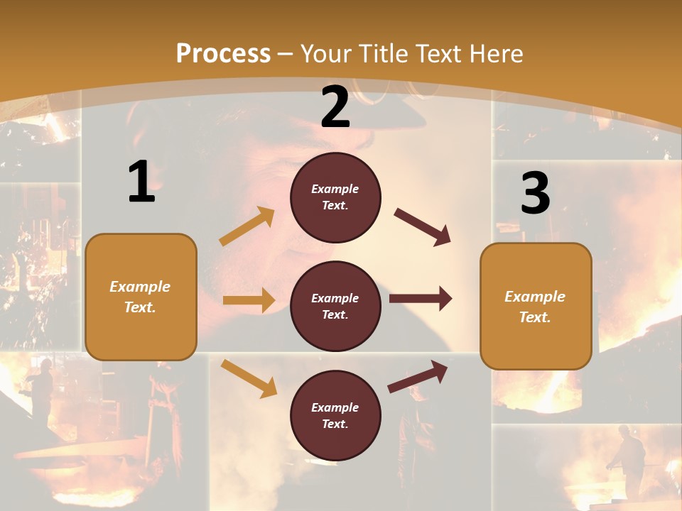 Work Place Orange Pour PowerPoint Template