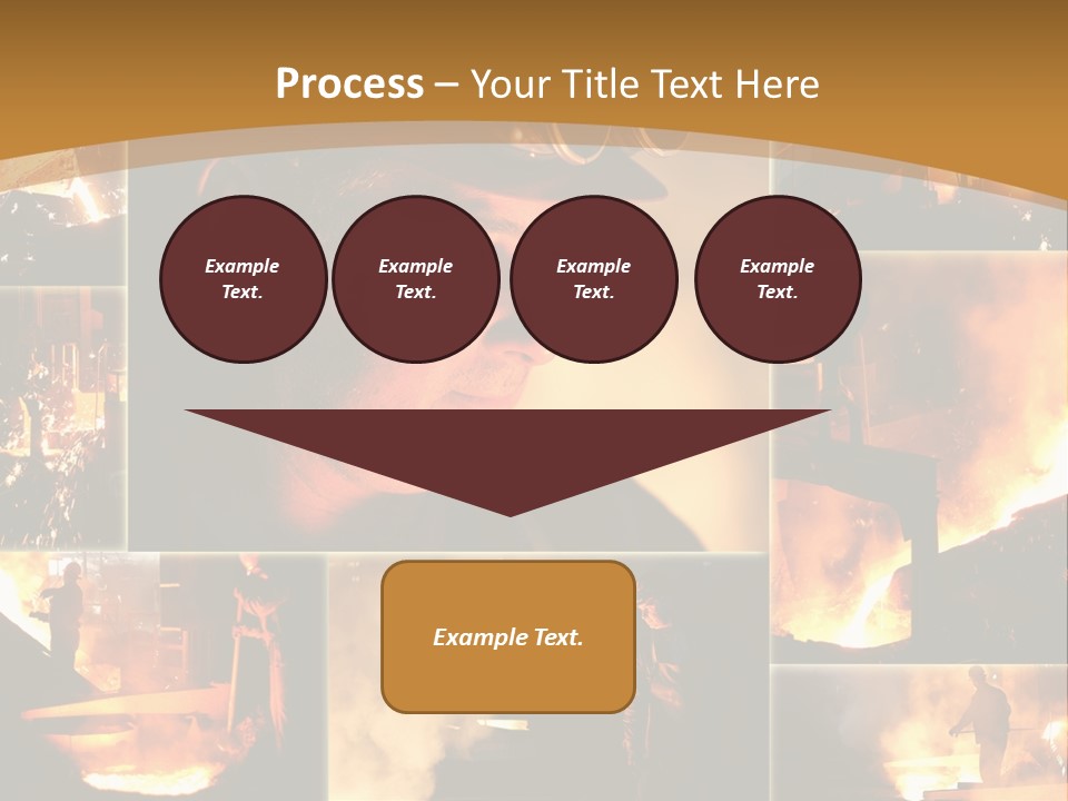 Work Place Orange Pour PowerPoint Template
