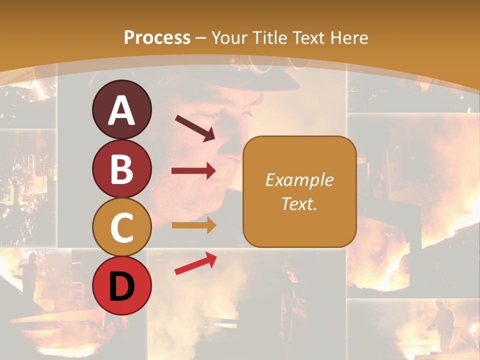 Work Place Orange Pour PowerPoint Template