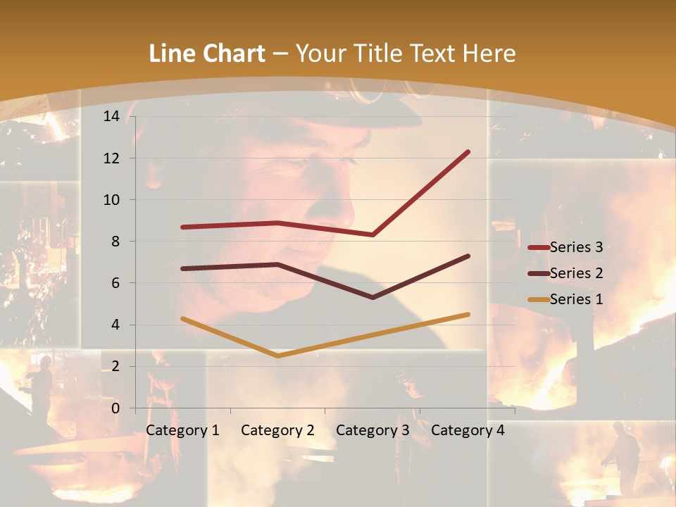 Work Place Orange Pour PowerPoint Template