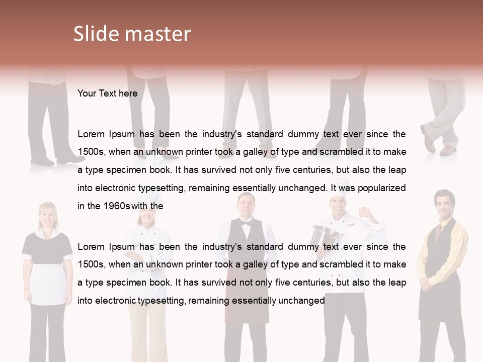 Employee People Waitress PowerPoint Template