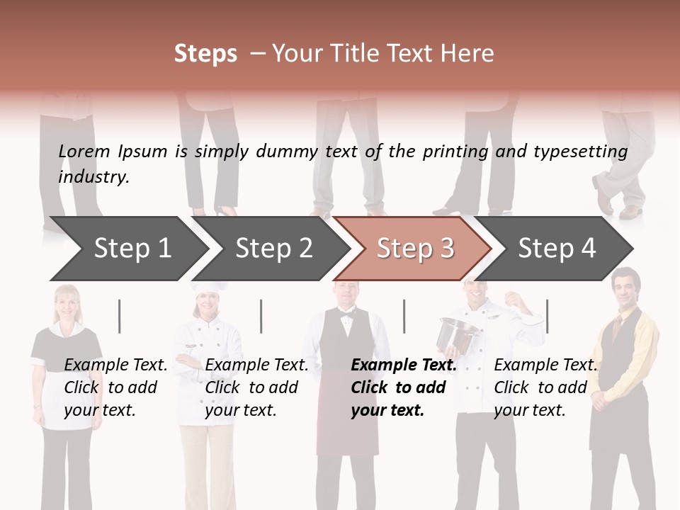 Employee People Waitress PowerPoint Template