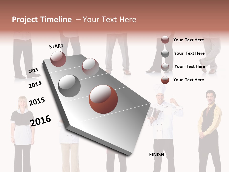 Employee People Waitress PowerPoint Template