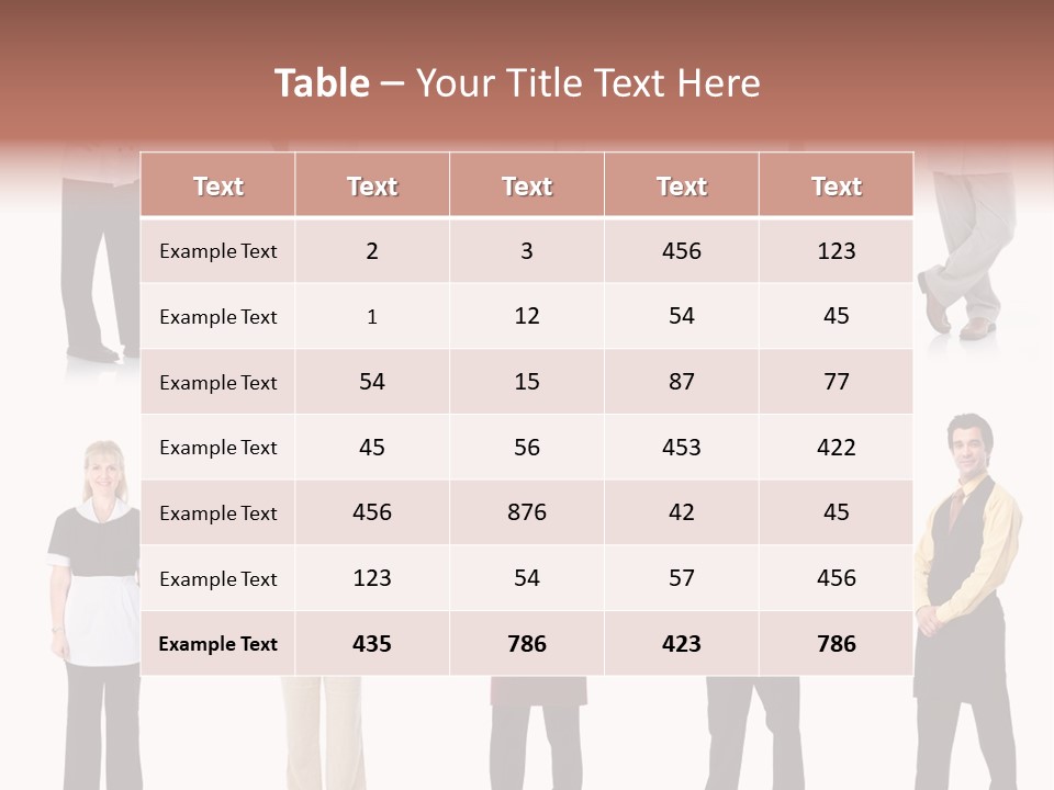 Employee People Waitress PowerPoint Template