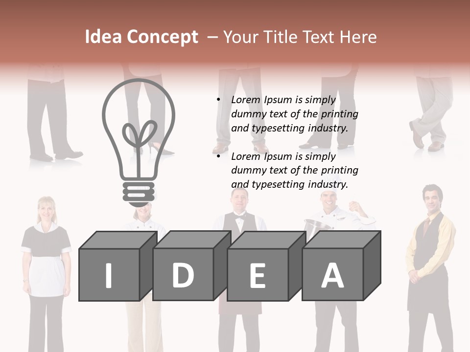 Employee People Waitress PowerPoint Template