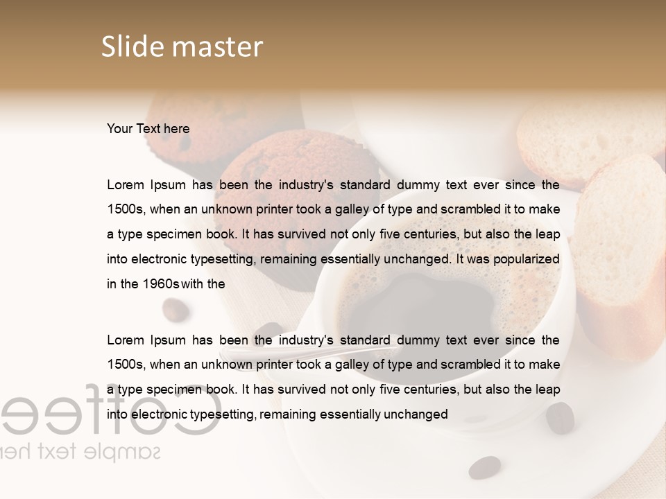 Composition Brown Spoon PowerPoint Template