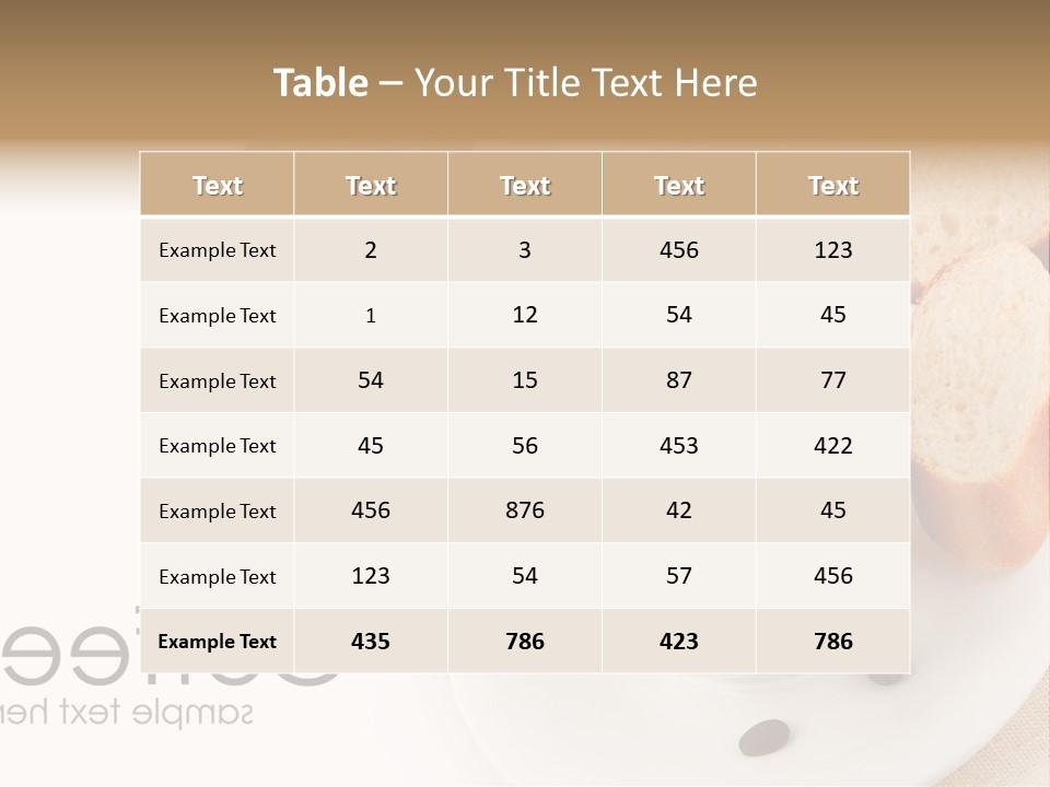 Composition Brown Spoon PowerPoint Template