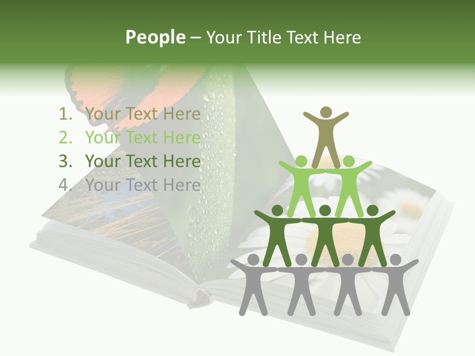 Education Symbol Studying PowerPoint Template