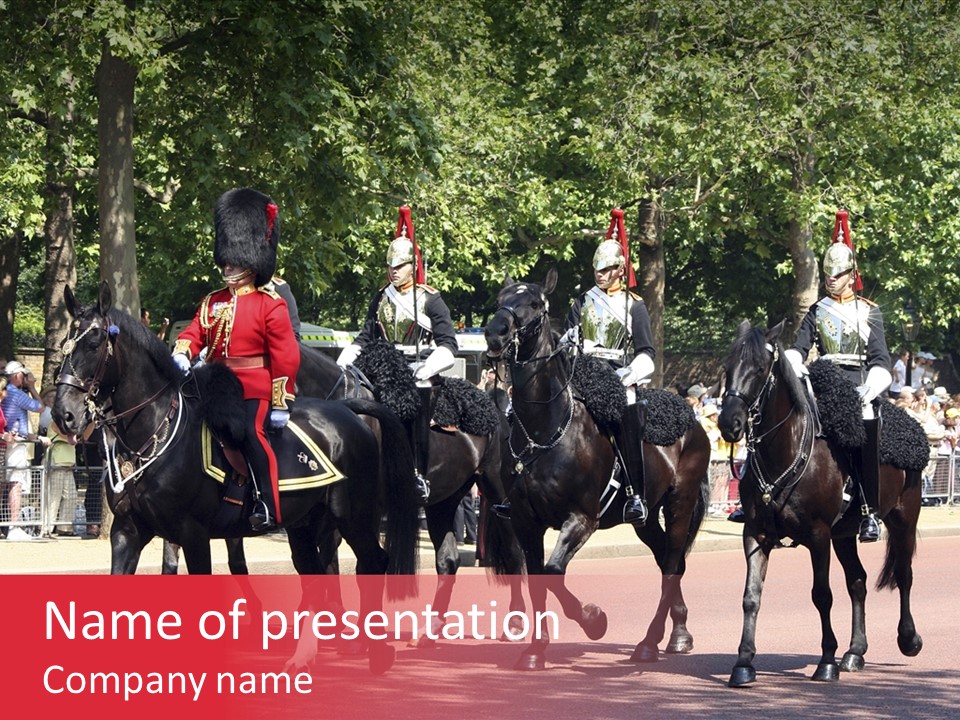 Horse Soldier Crowd PowerPoint Template