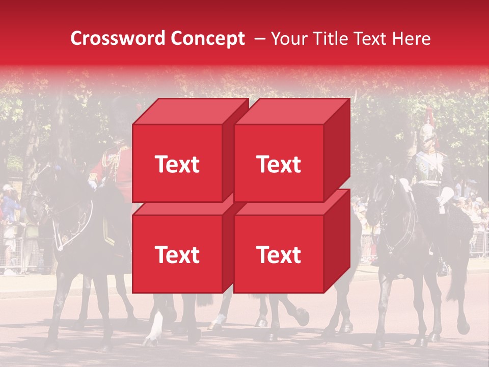 Horse Soldier Crowd PowerPoint Template