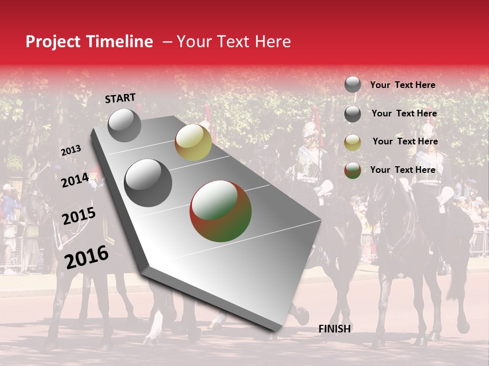 Horse Soldier Crowd PowerPoint Template