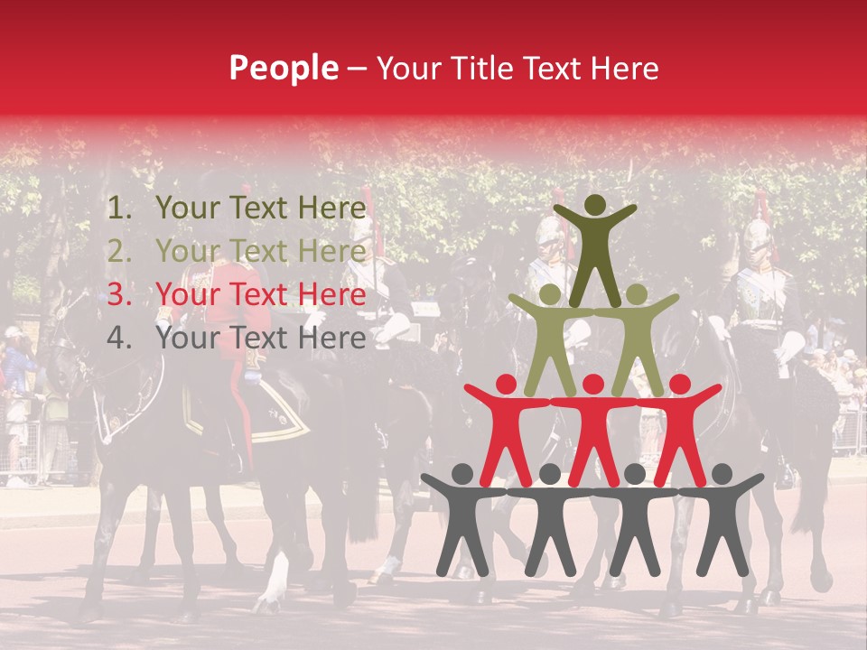 Horse Soldier Crowd PowerPoint Template