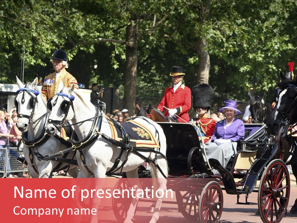 June Trooping The Colour London PowerPoint Template