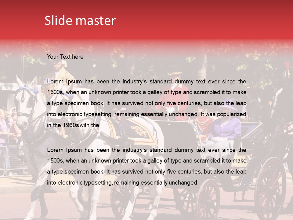 June Trooping The Colour London PowerPoint Template