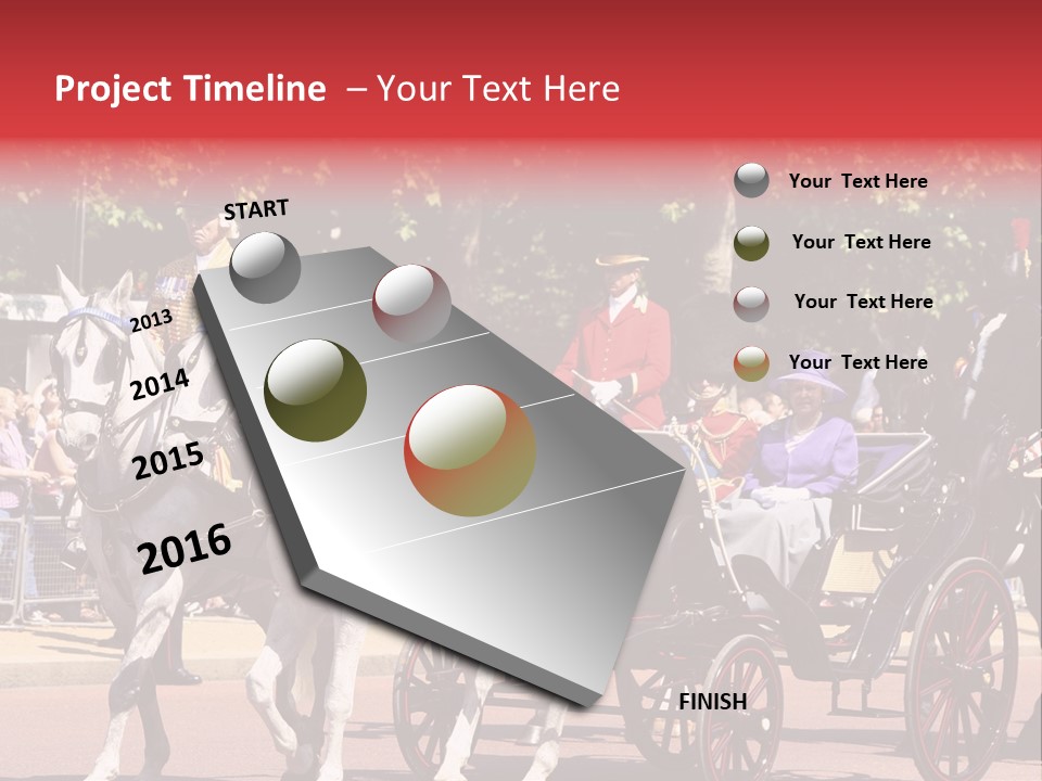June Trooping The Colour London PowerPoint Template