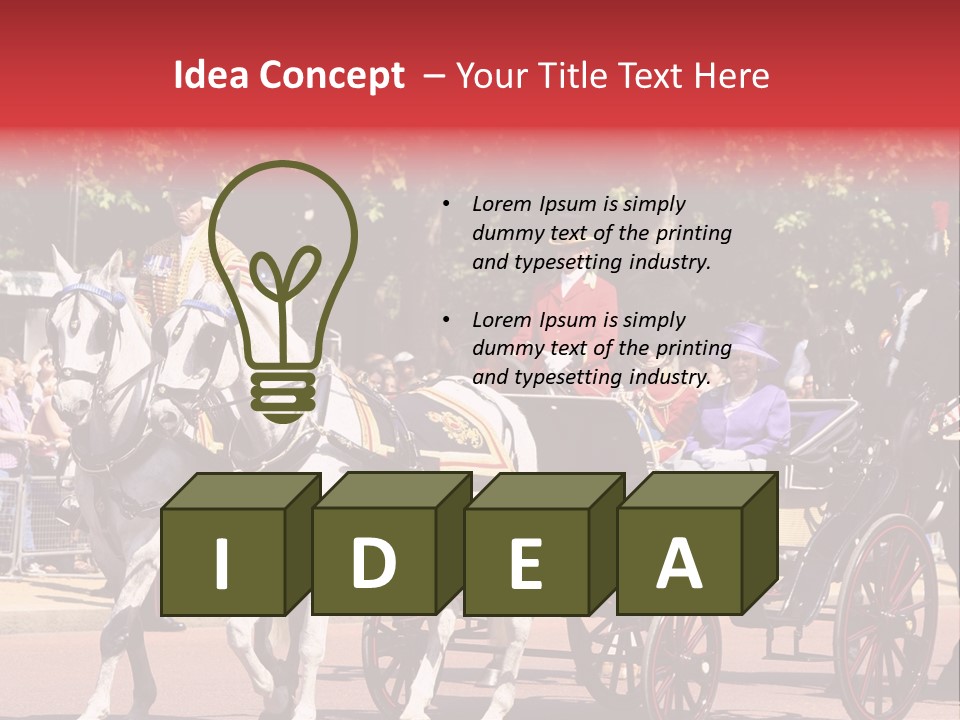 June Trooping The Colour London PowerPoint Template