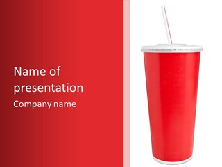 Paper Cup Soda Lid PowerPoint Template