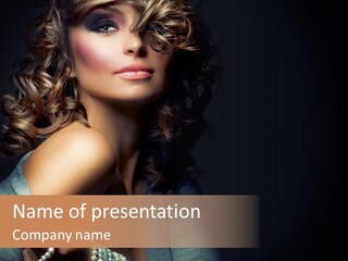 Eyes Brown Necklace PowerPoint Template