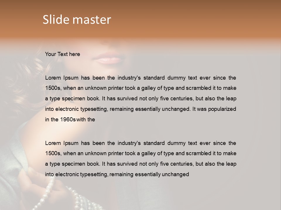 Eyes Brown Necklace PowerPoint Template