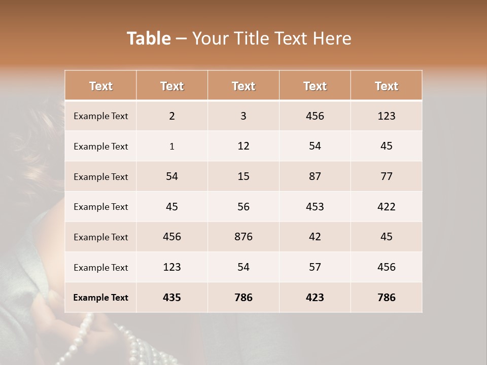 Eyes Brown Necklace PowerPoint Template