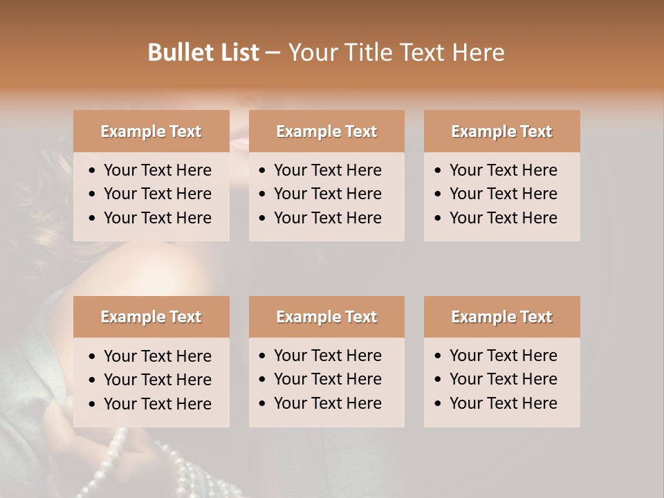 Eyes Brown Necklace PowerPoint Template