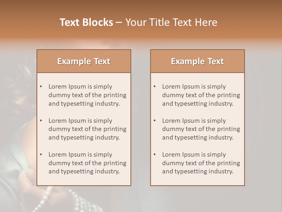 Eyes Brown Necklace PowerPoint Template