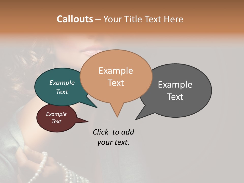 Eyes Brown Necklace PowerPoint Template