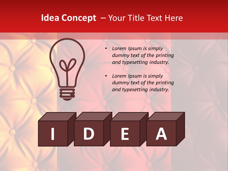 Red Button Stylish PowerPoint Template