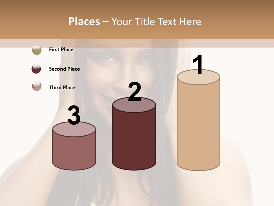 Beauty Looking At Camera Makeup PowerPoint Template
