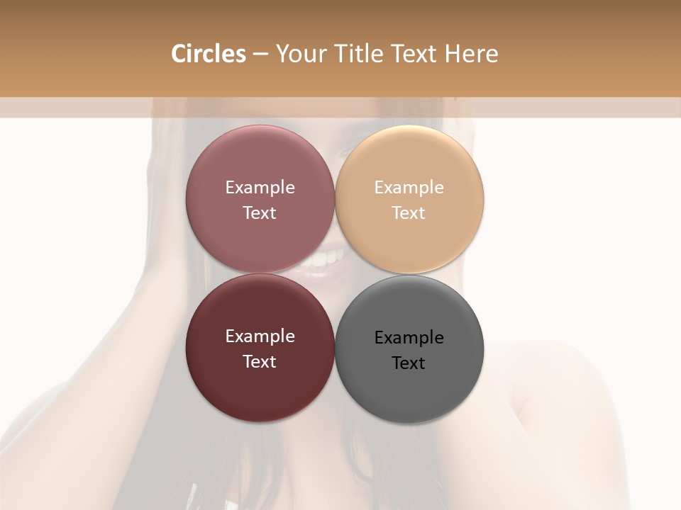 Beauty Looking At Camera Makeup PowerPoint Template