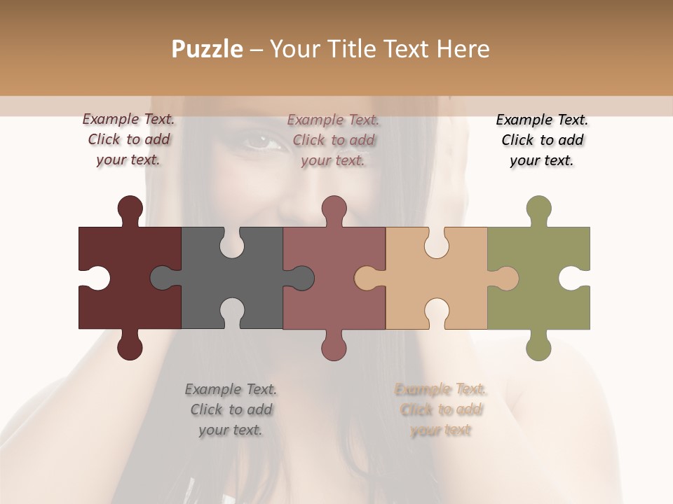 Beauty Looking At Camera Makeup PowerPoint Template