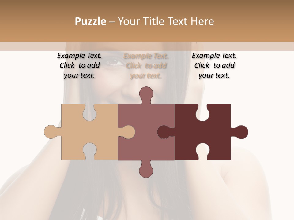 Beauty Looking At Camera Makeup PowerPoint Template