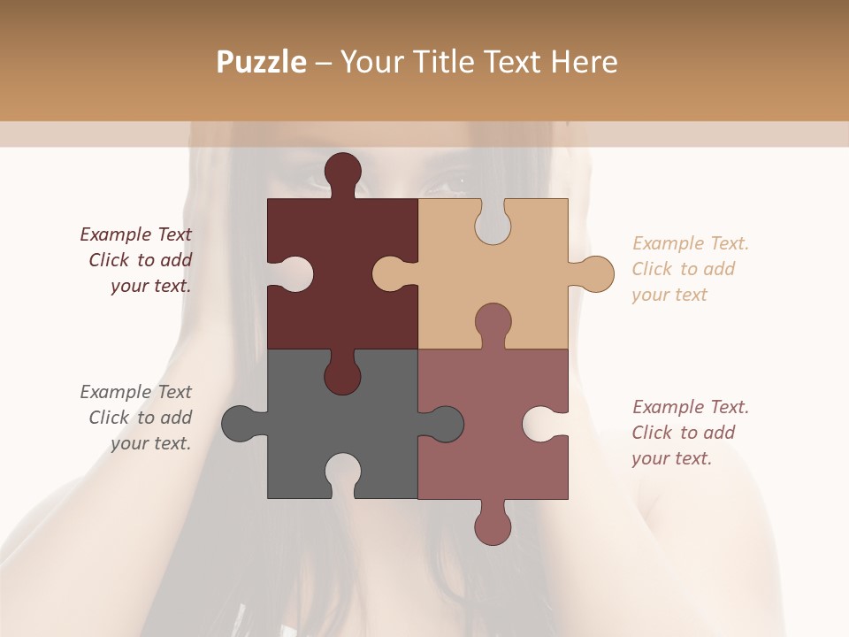 Beauty Looking At Camera Makeup PowerPoint Template