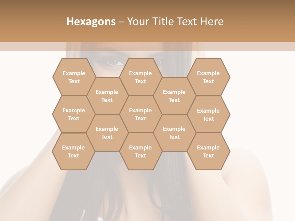 Beauty Looking At Camera Makeup PowerPoint Template