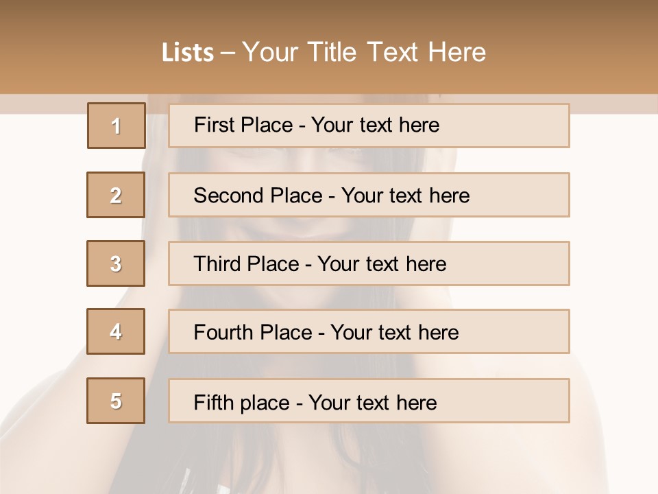 Beauty Looking At Camera Makeup PowerPoint Template