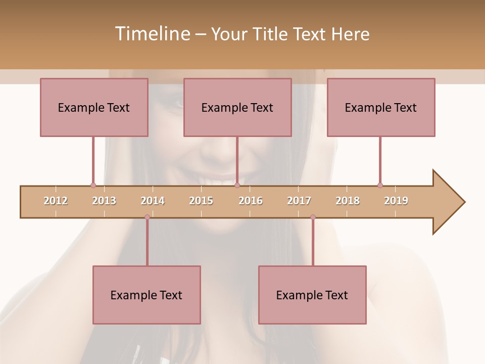 Beauty Looking At Camera Makeup PowerPoint Template