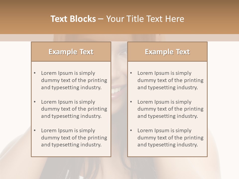 Beauty Looking At Camera Makeup PowerPoint Template