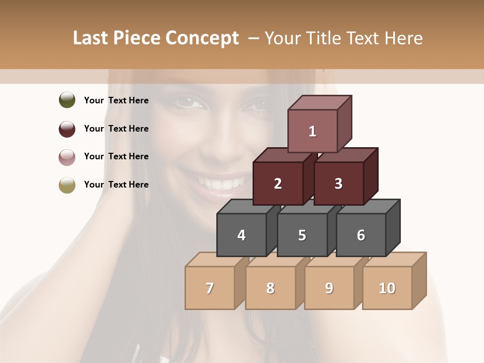 Beauty Looking At Camera Makeup PowerPoint Template