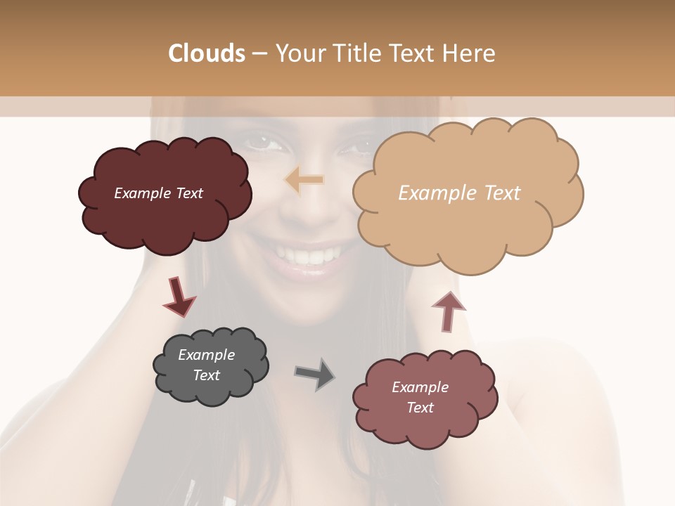 Beauty Looking At Camera Makeup PowerPoint Template