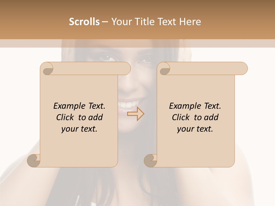 Beauty Looking At Camera Makeup PowerPoint Template