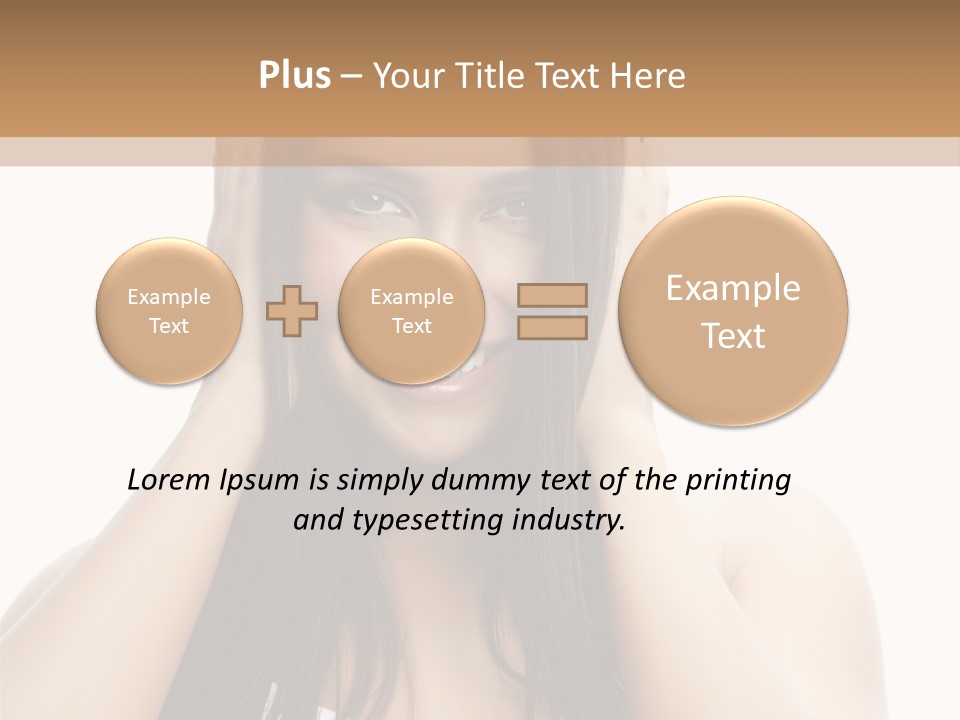 Beauty Looking At Camera Makeup PowerPoint Template