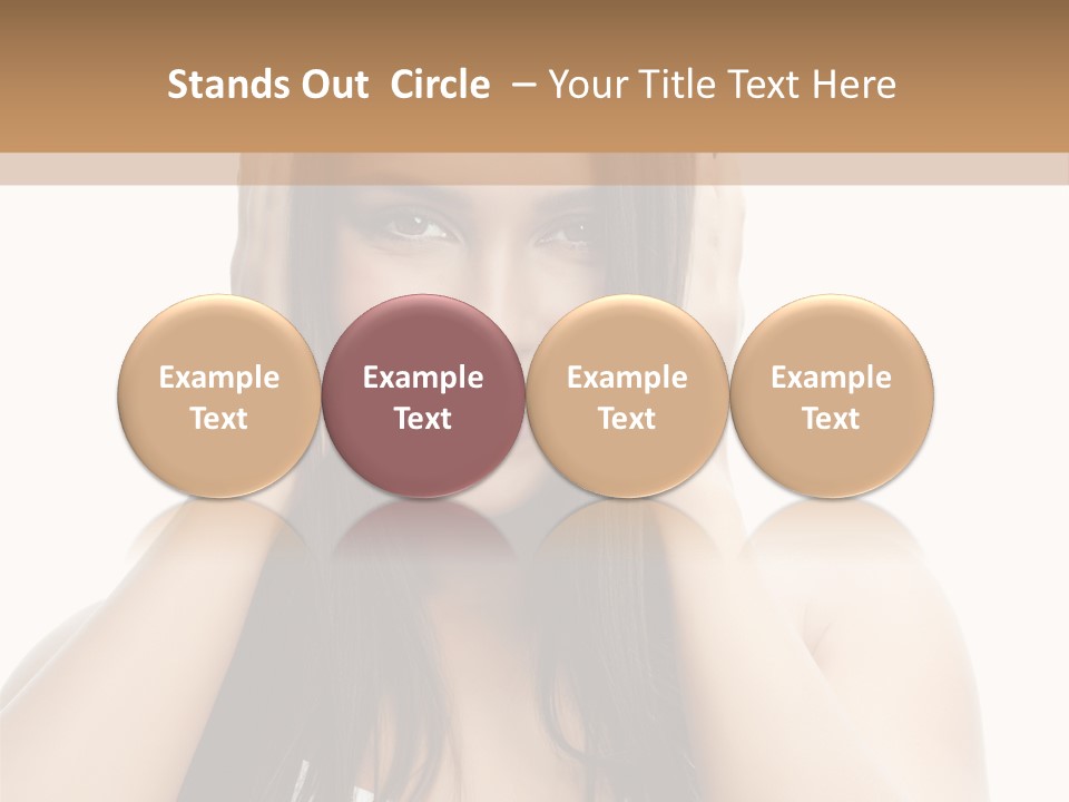 Beauty Looking At Camera Makeup PowerPoint Template